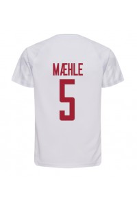 Fotbalové Dres Dánsko Joakim Maehle #5 Venkovní Oblečení MS 2022 Krátký Rukáv
